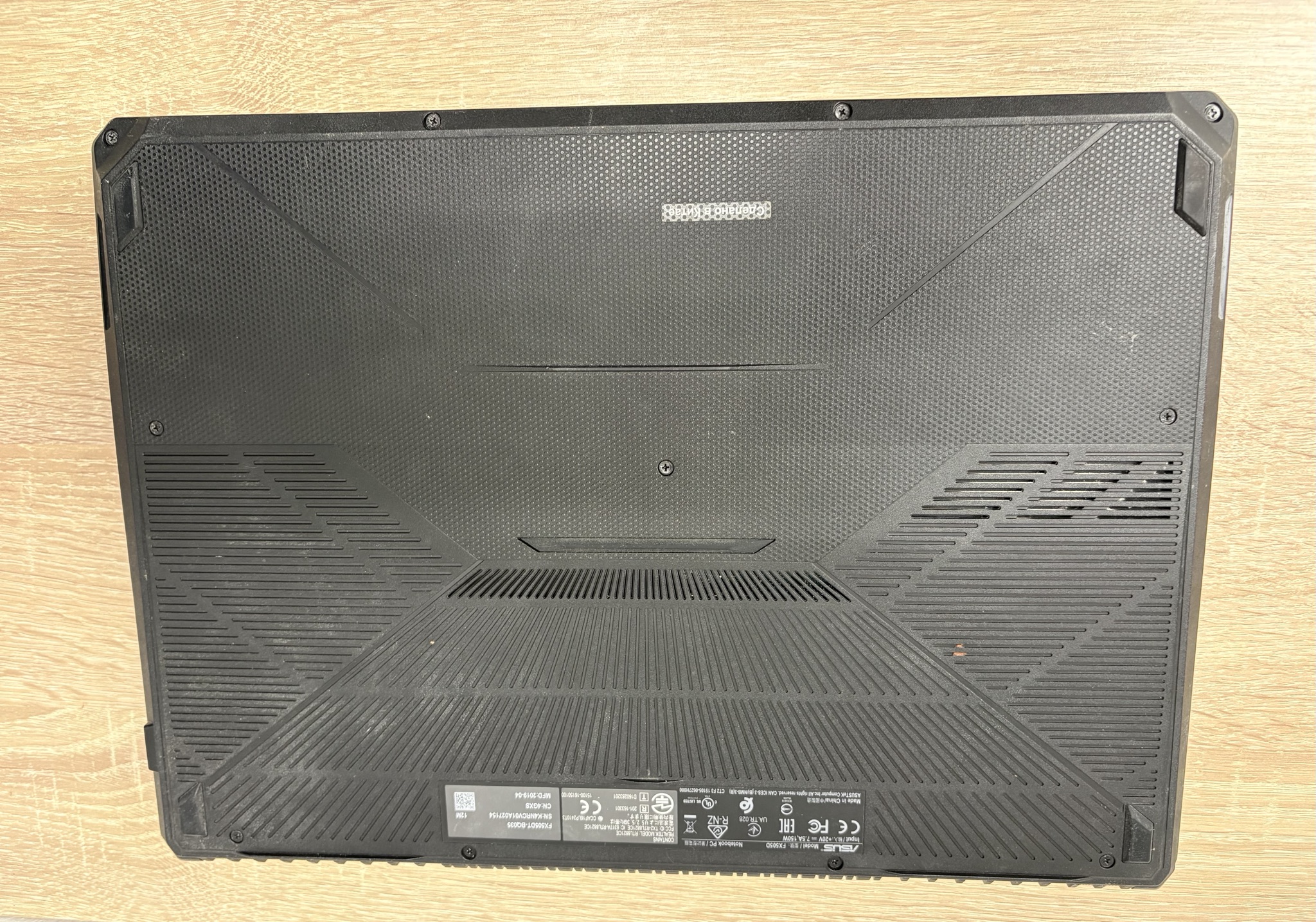 Ноутбук ASUS TUF Gaming FX505DT-BQ035, чёрный, 15.6", Ryzen 7, 8 ГБ ОЗУ, 480 ГБ SSD, GTX 1650 4 ГБ