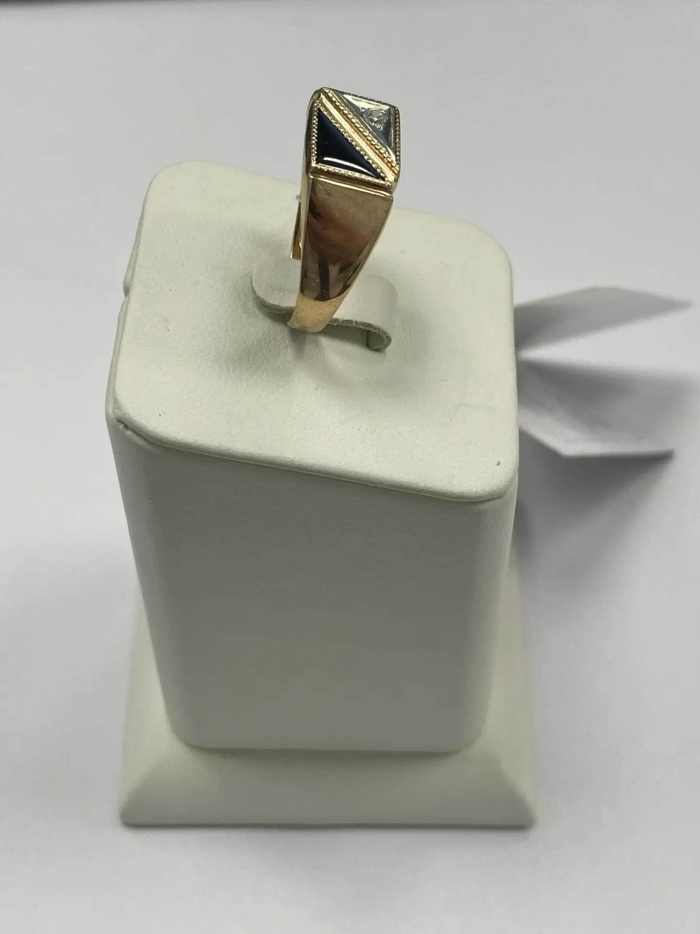 Мужская печатка с фианитом, золото 585 пробы, 3, 4 гр