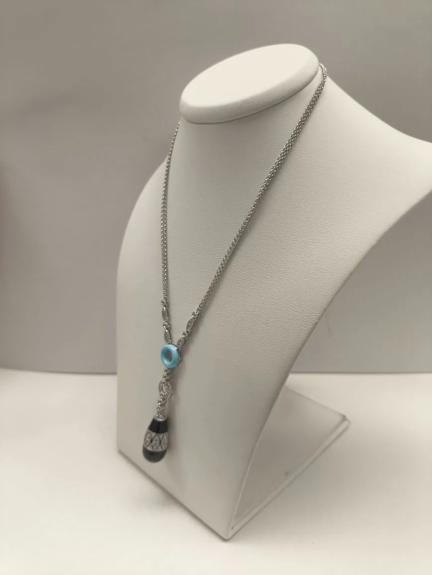 Колье с бриллиантами 585 проба, золото, 8, 143 гр