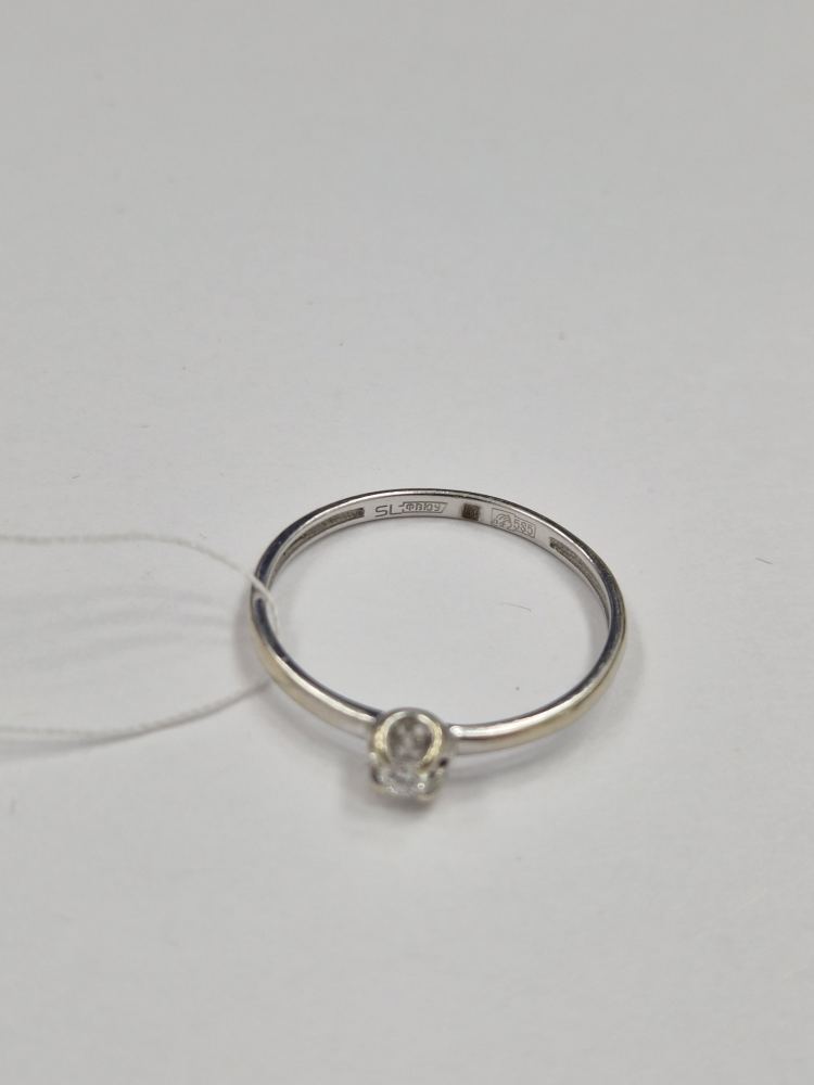 Кольцо с бриллиантом, золото 585 пробы, 1, 48 гр