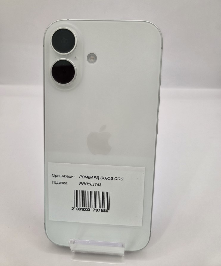 Смартфон Apple iPhone 16 128GB, белый-1