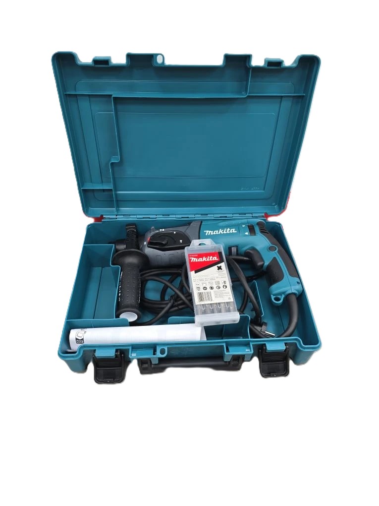 Перфоратор Makita HR2470, в комплекте кейс и набор буров-1