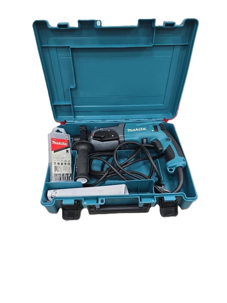 Перфоратор Makita HR2470, в комплекте кейс и набор буров-1