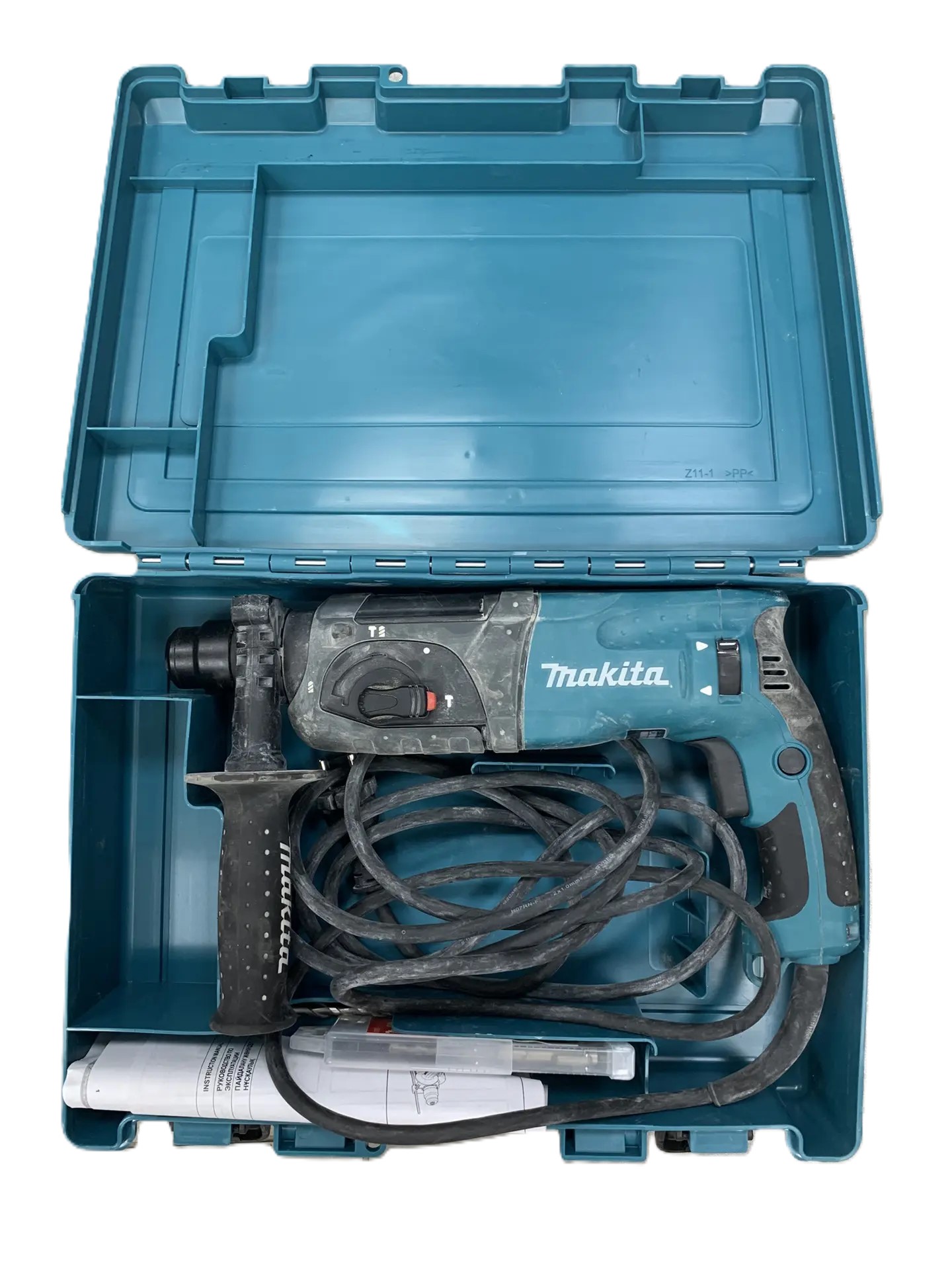 Перфоратор Makita HR2470, в комплекте кейс и набор буров-1