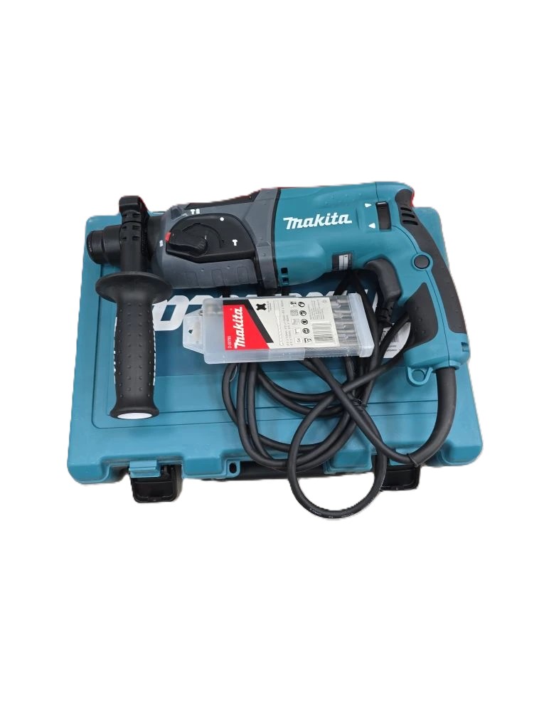 Перфоратор Makita HR2470, в комплекте кейс и набор буров-1