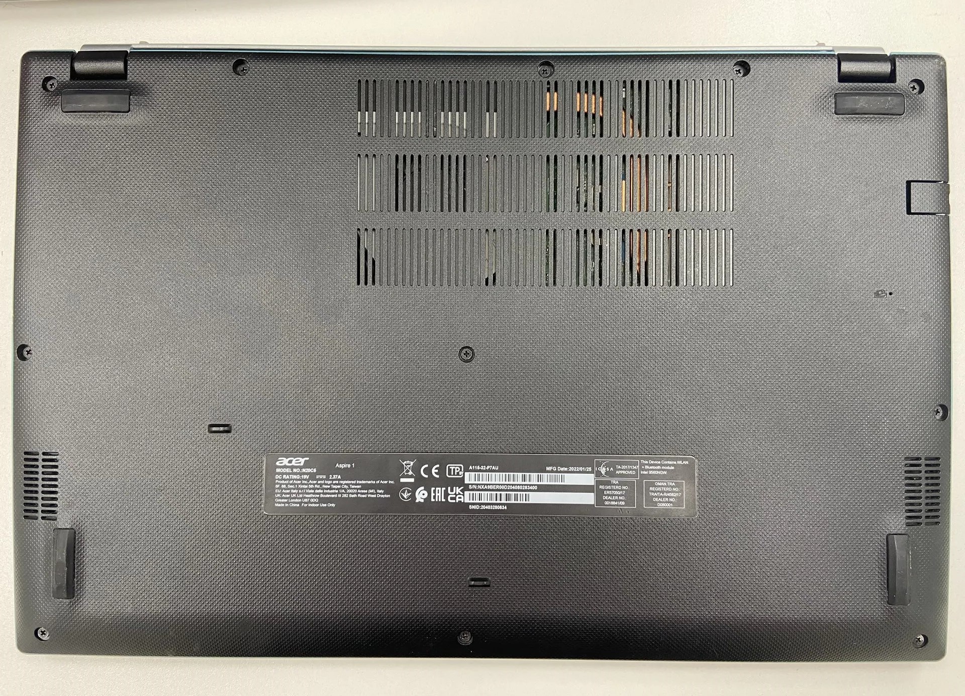 Ноутбук Acer Aspire 1 A115-32-P7AU, голубой, 15,6", 4 ГБ ОЗУ, 128 ГБ SSD-3