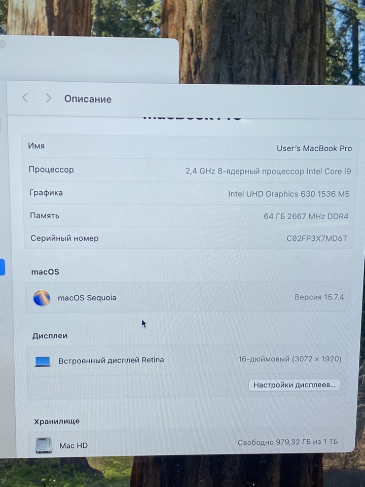 Ноутбук Apple MacBook Pro 16" (2019), Intel Core i9, 64 ГБ ОЗУ, 1 ТБ SSD, Space Gray