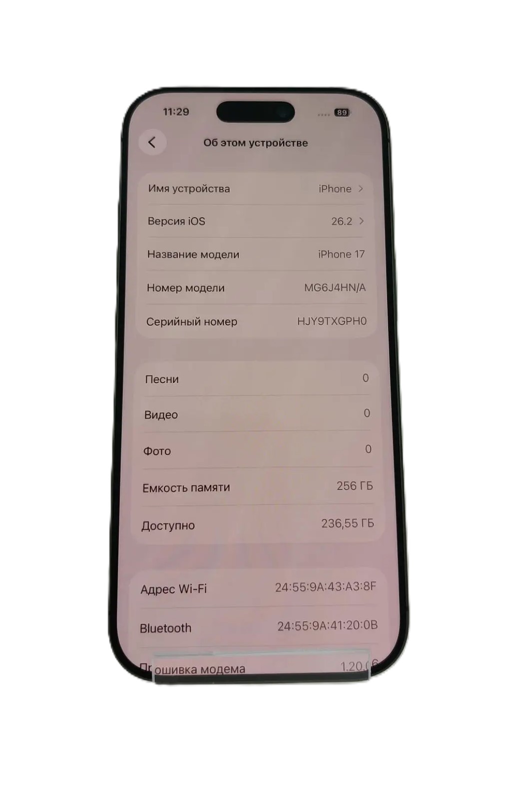Смартфон Apple iPhone 17 256GB, чёрный