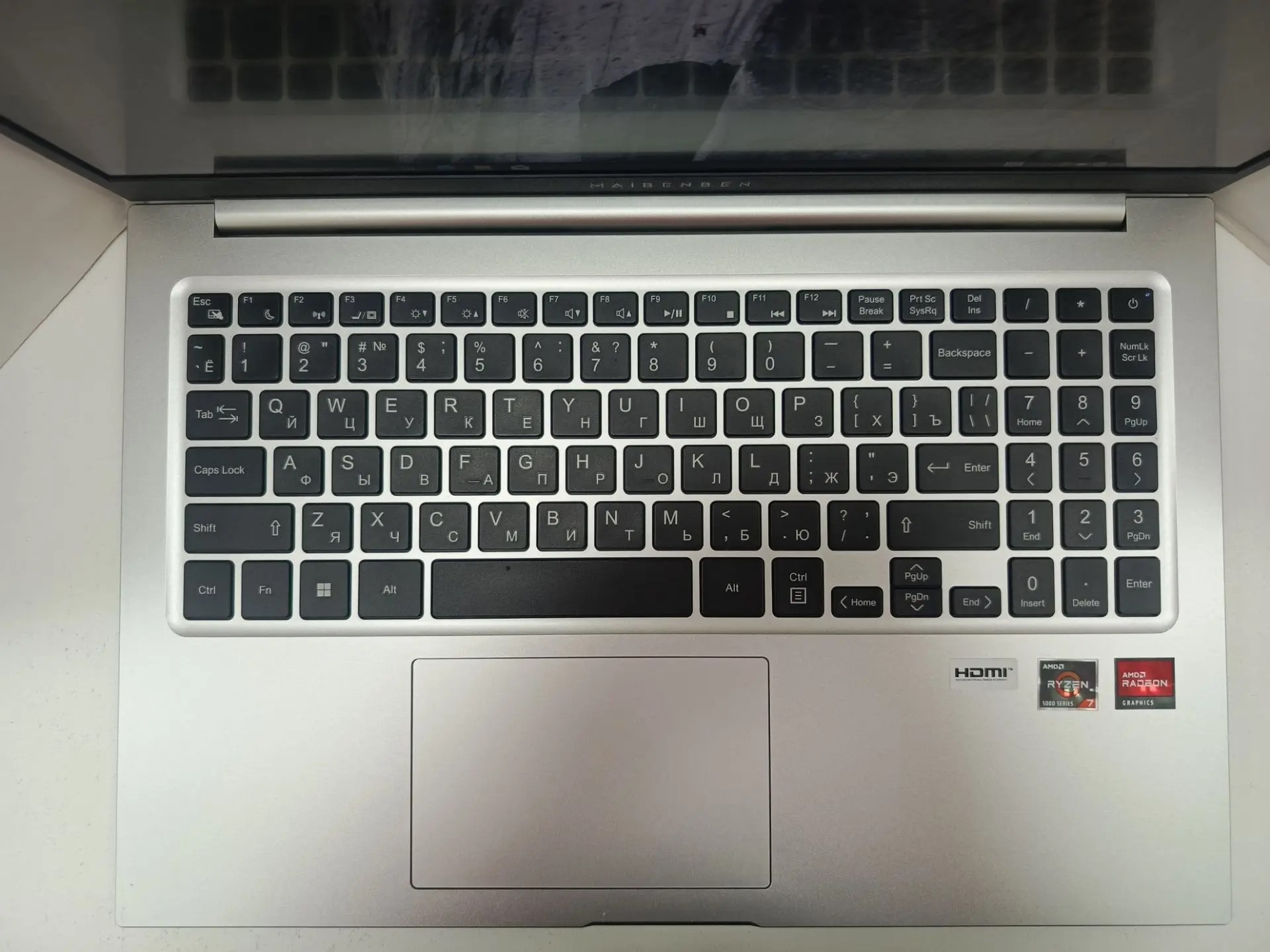Ноутбук Maibenben M557, 14", Ryzen 7 5700U, 16/512 ГБ, серый-7