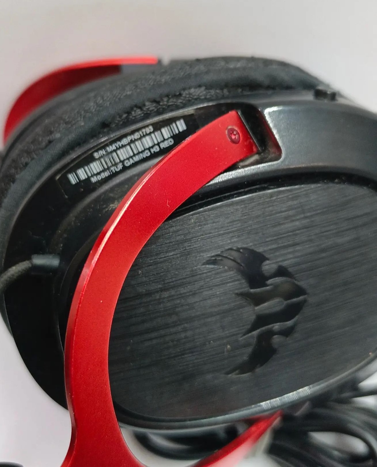 Игровые наушники ASUS TUF GAMING H3 RED, чёрные