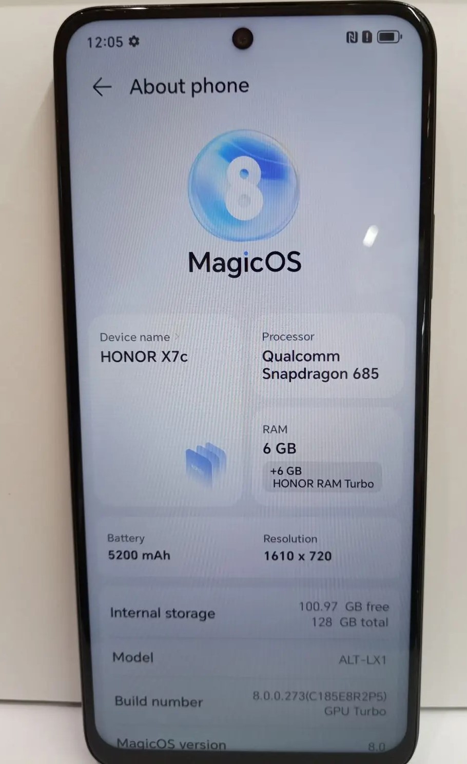 Смартфон HONOR X7c, 6/128ГБ, без комплекта, IMEI:861746078959786 -2