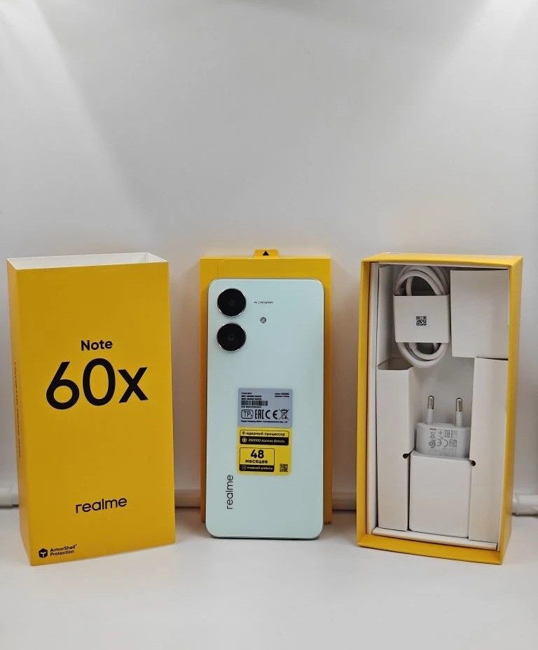 Смартфон Realme Note 60X, 3/64 ГБ, зелёный-1