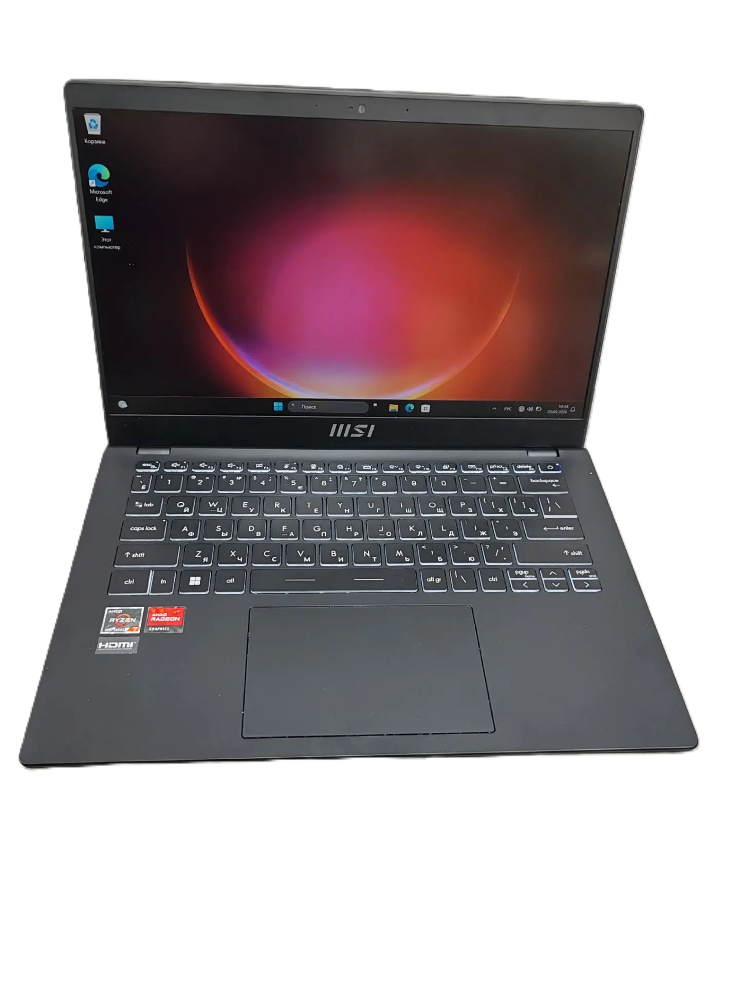 Ноутбук MSI Modern 14 C7M, 16 ГБ ОЗУ, чёрный-1