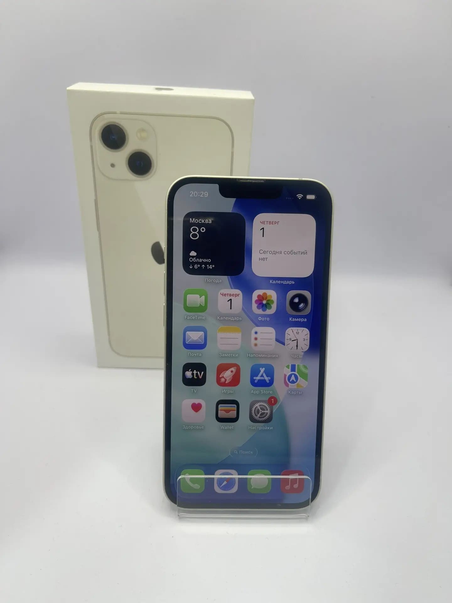 Смартфон Apple iPhone 13 Model: MLNX3 RK/A 128GB Starlight IMEI :351152340851983 -1